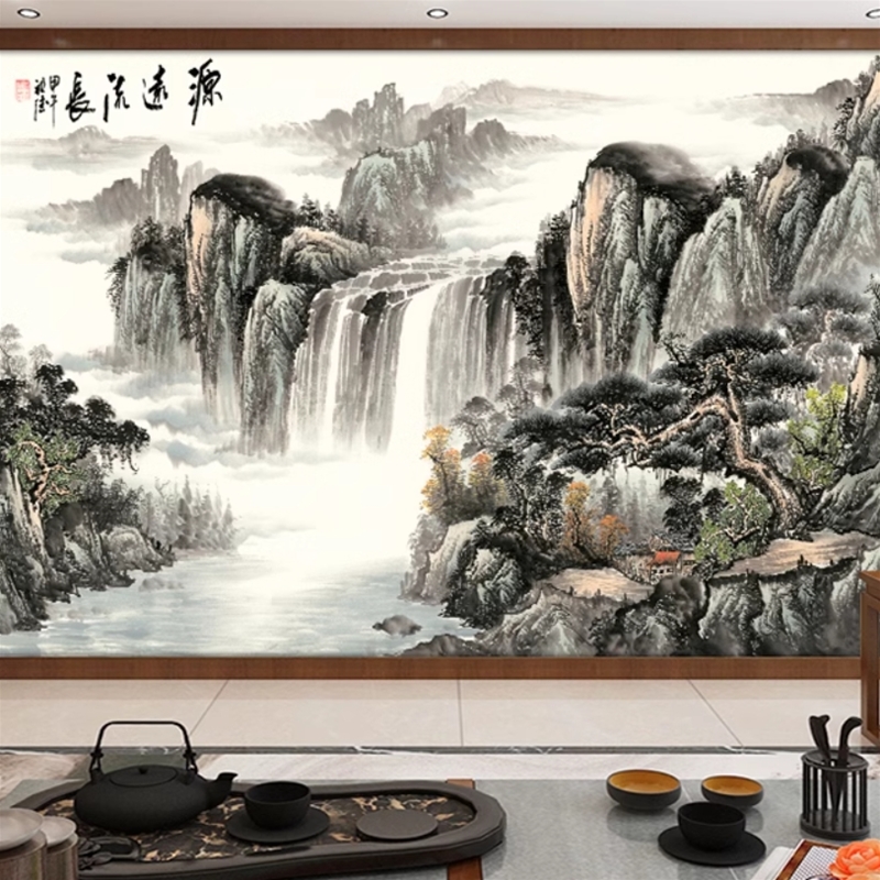 高光连纹背景墙
